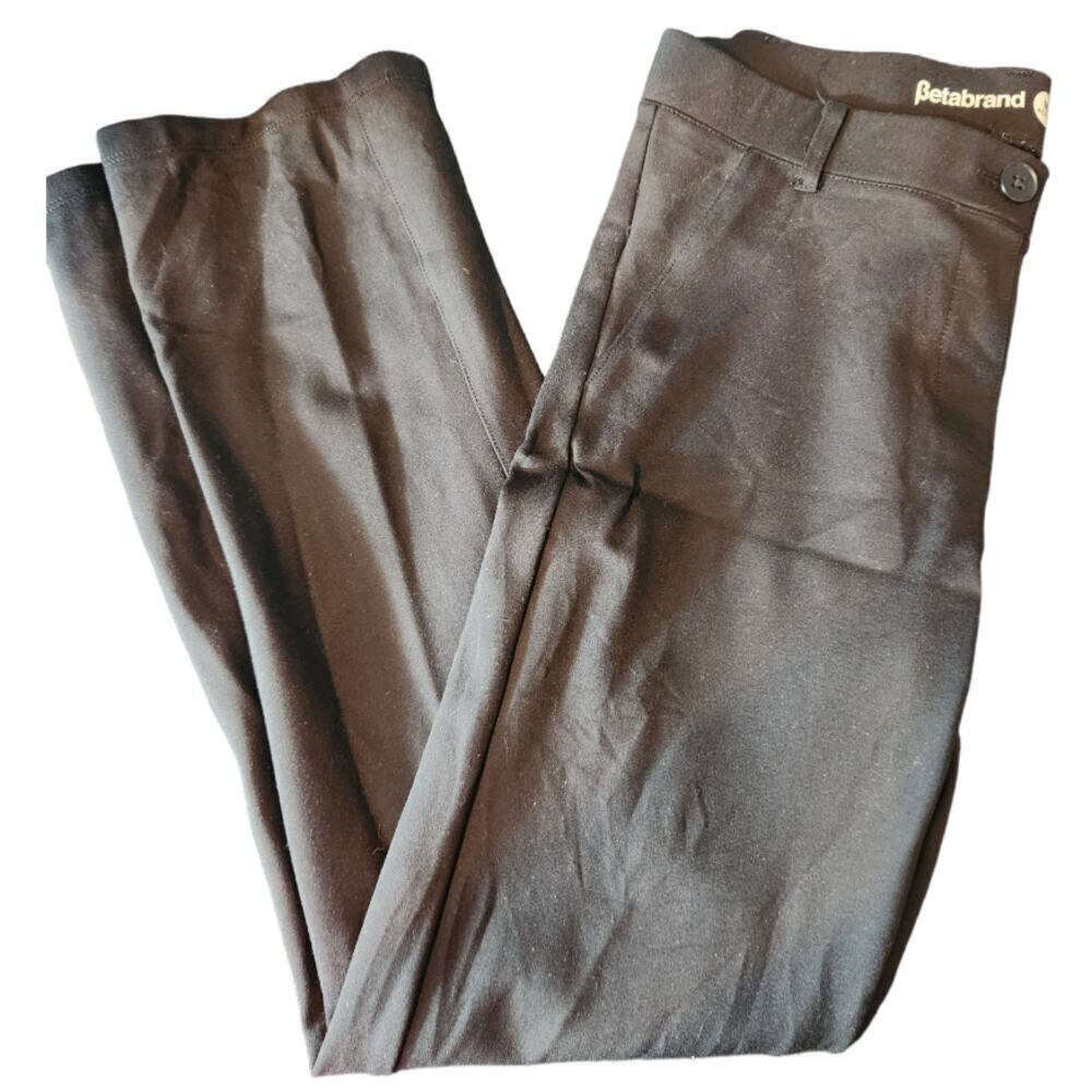 Betabrand women's medium petite black dress‎ yoga pants casual dress